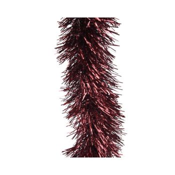 Decoris plastic garland lametta xl 10x270cm ox blood