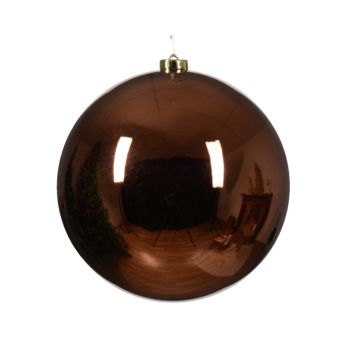 Decoris plastic christmas bauble 20 cm brown 1 piece