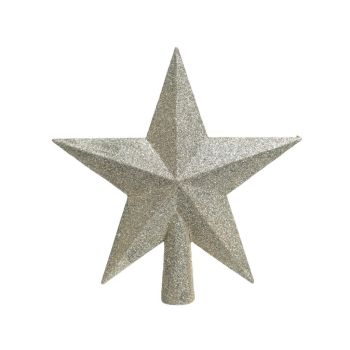 Decoris peak plastic star 19cm pearl