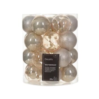 Decoris plastic christmas baubles  25 pieces