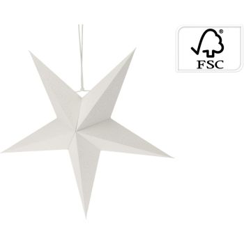 Paper Christmas ornament star 45cm white