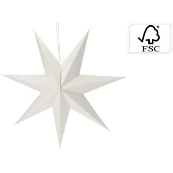 Paper Christmas ornament star 75cm white