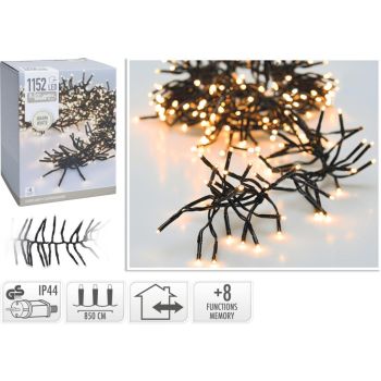 Christmas Lights 1152 LED Cluster Warm White 8.5 meters