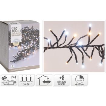 Christmas Lights 768 LED Cluster Warm White - white 5,6 meters