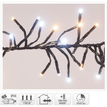 Christmas Lights 1512 LED Cluster Warm White - white 11 meters