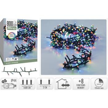 Weihnachtsbeleuchtung 800 LED-Mikrocluster Multicolor 16 Meter