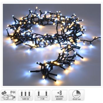 Christmas Lights 800 LED Microcluster White/Warm-white 16 meters