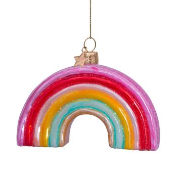 Vondels glass Christmas Ornament Rainbow 8cm Multi