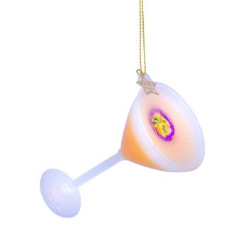 Vondels glass Christmas Ornament Pornstar Martini 9cm Yellow