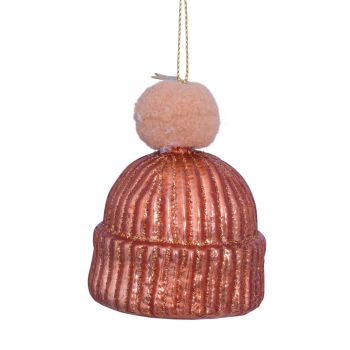 Vondels glass Christmas Ornament Hat 7.5cm Brown