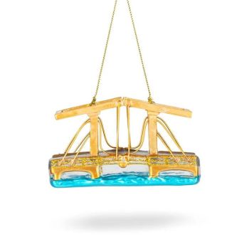 De ballen uit glass Christmas ornament Magere Brug 10cm Gold