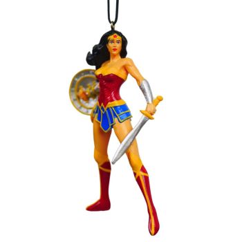 Kurt S. Adler kunststof kerstbal DC Comics Wonder Woman 10cm multi 