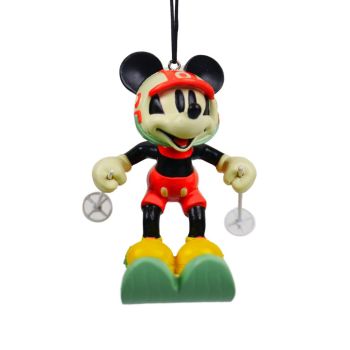 Kurt S. Adler plastic Christmas ornament Disney Mickey Mouse ski 9cm multi