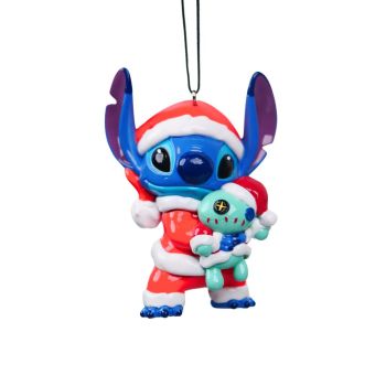 Kurt S. Adler plastic Christmas ornament Disney Stitch & Scrump 9cm multi