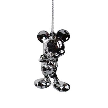 Kurt S. Adler plastic Christmas ornament Disney 100 years Mickey Mouse 8cm silver