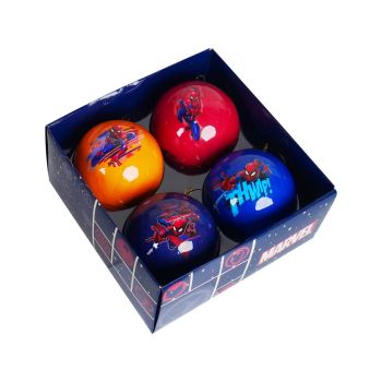 Kurt S. Adler plastic Christmas ornament Disney Marvel Spiderman 7.5cm multi 4 pieces