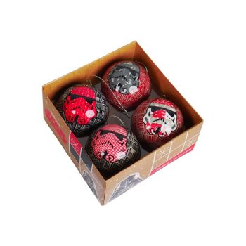 Kurt S. Adler kunststof kerstbal Star Wars 7.5cm multi 4 stuks