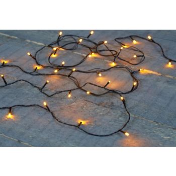 Annas Collection Weihnachtsbeleuchtung 50LED 3,75m 8/16h Cluster schwarz batteriebetrieben