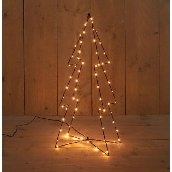 Tree 72cm 3d black/copper wire 70led classic 8/16h timer ip44 transformer exact