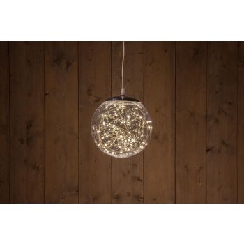 Ball klar 18cm/80 LED warmweiß - 5m