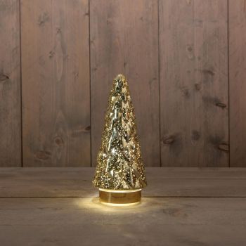 Christmas tree 10led 24.5x10.5cm gold