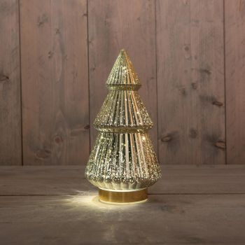 Christmas tree 10led 28.5x15cm gold