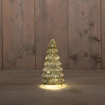 Christmas tree 10led 18.5x9.5cm gold