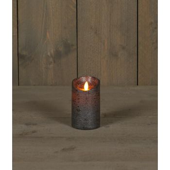 La collezione di candele a LED di Anna effetto fiamma rustico 7.5x12.5cm antracite 1 pezzo