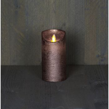 Collezione di candele a LED effetto fiamma rustico di Anna 7,5x15 cm bronzo 1 pezzo