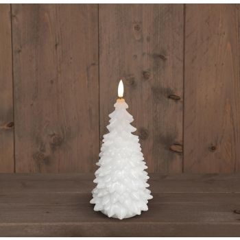 Collezione di candele a LED di Anna albero di Natale fiamma 3D 9.5x20cm bianco 1 pezzo