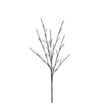 Led light branch, brown, cherry led, 100cm, 32 warm white led