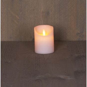 Anna's Collection LED candle flame effect rustic 7.5x10cm white 1 piece