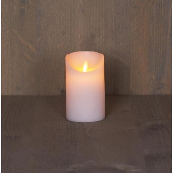 La collezione di candele a LED effetto fiamma rustico di Anna 7.5x12.5cm bianco 1 pezzo