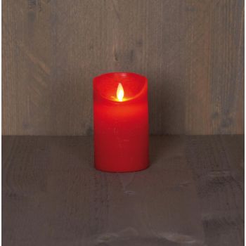 Collezione di candele a LED con effetto fiamma rustico Anna 7.5x12.5cm rosso 1 pezzo