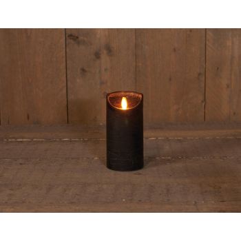 Collection de bougies LED d'Anna effet de flamme rustique 7,5x15cm noir 1 pièce