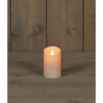 Anna's Collection LED candle flame effect rustic 7.5x12.5cm pearl 1 piece