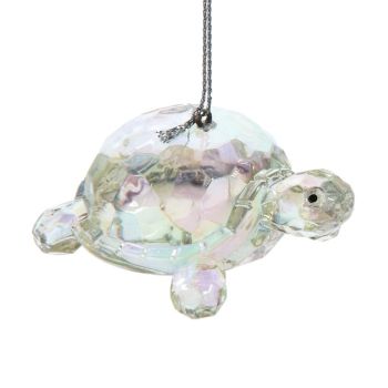 Kurt S. Adler plastic Christmas ornament turtle 5cm transparent