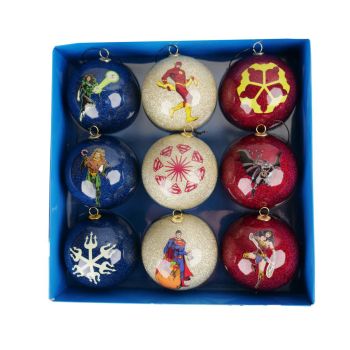 Kurt S. Adler kunststof kerstbal DC Comics 6cm multi 9 stuks