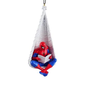 Kurt S. Adler plastic Christmas ornament Disney Marvel Spiderman hanging chair 12cm multi