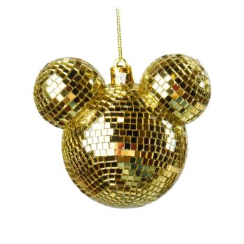 Kurt S. Adler plastic Christmas ornament Disney Mickey Mouse disco 0cm gold 1 piece