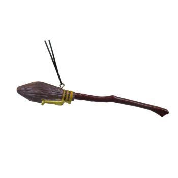 Kurt S. Adler plastic Christmas ornament Broomstick 9cm brown