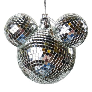 Kurt S. Adler plastic Christmas ornament Disney Mickey Mouse disco 0cm silver 1 piece