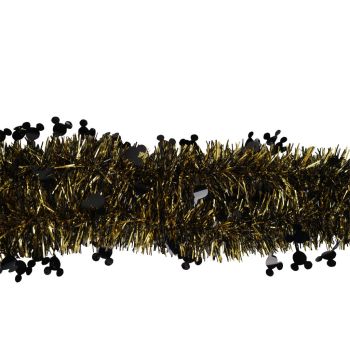 Kurt S. Adler plastic garland Disney Mickey Mouse 10x200cm gold, black