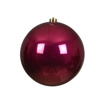 Decoris plastic christmas bauble 14 cm purple 1 piece