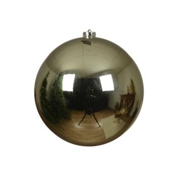 Decoris plastic christmas bauble 14 cm green 1 piece