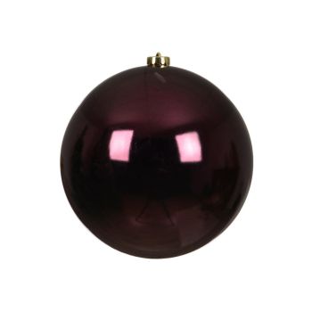 Decoris plastic christmas bauble 14 cm purple 1 piece