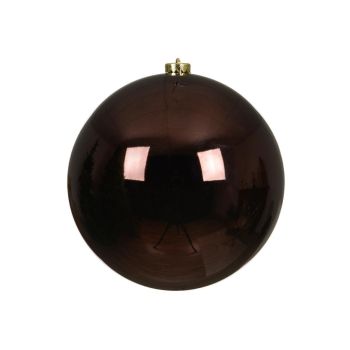 Decoris plastic christmas bauble 14 cm brown 1 piece