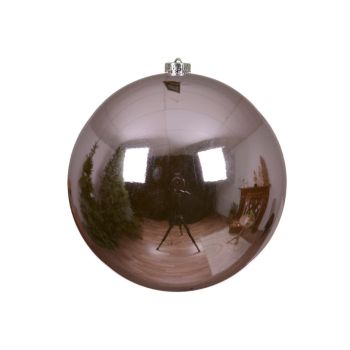 Decoris plastic christmas bauble 14 cm purple 1 piece