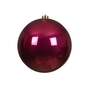 Decoris plastic christmas bauble 20 cm purple 1 piece