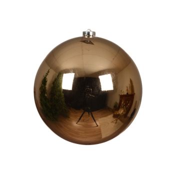 Decoris plastic christmas bauble 20 cm brown 1 piece